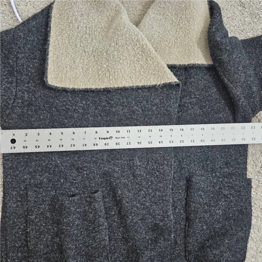 Zara Knit Women's Open Front Shawl Jacket Oversized Front Pockets Size S - Picture 7 of 14